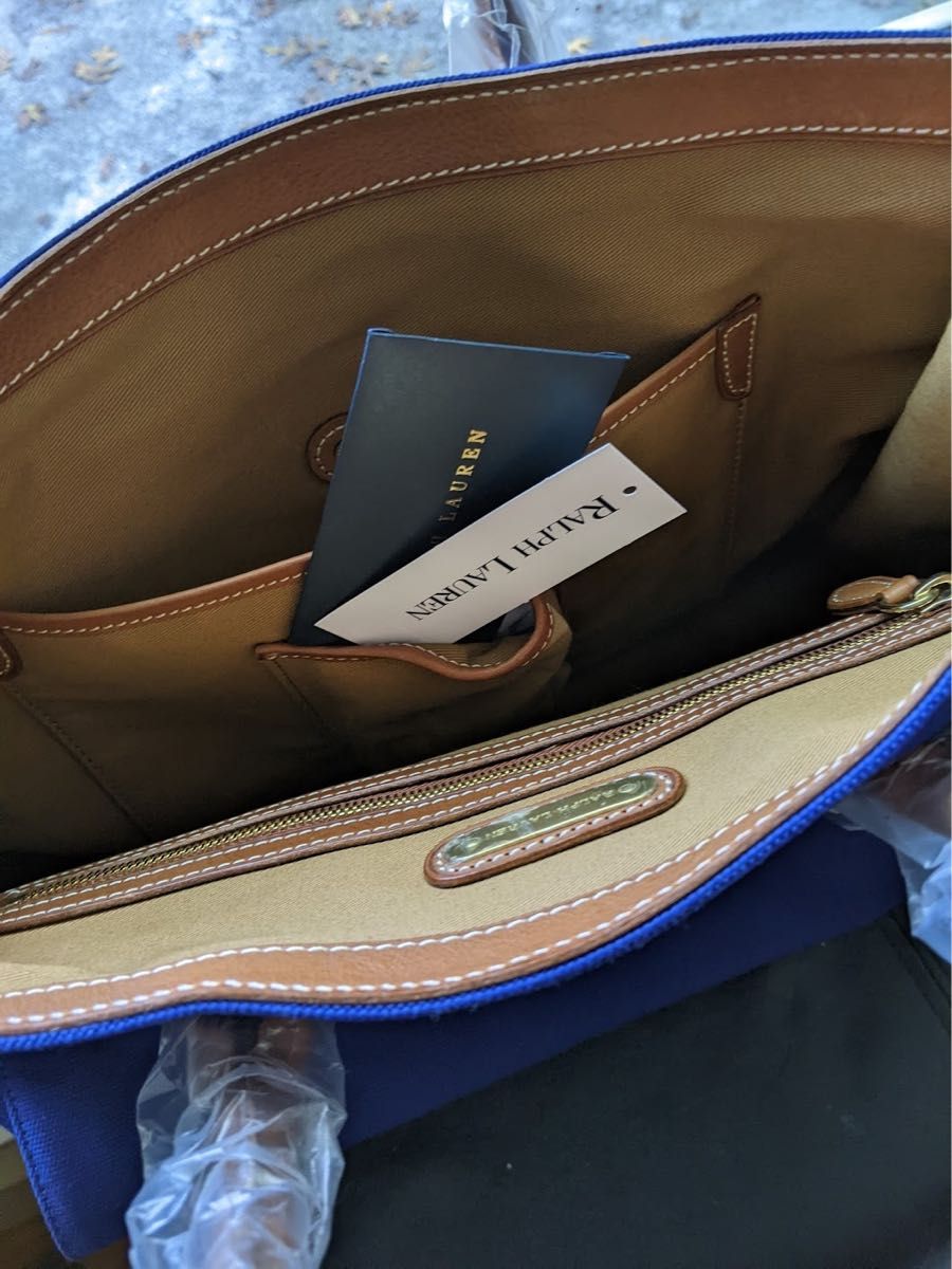 希少品 Ralph Lauren タッセル付き キャンバストートバッグ 希少品 Ralph Lauren ラルフローレン タッセル付き キャンバス