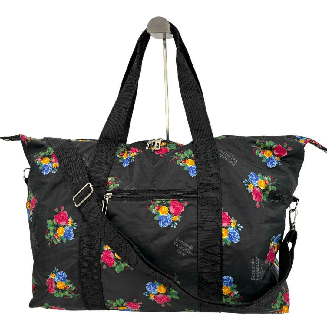 be luna rudo Valentino floral print Boston bag travel bag high capacity nylon 