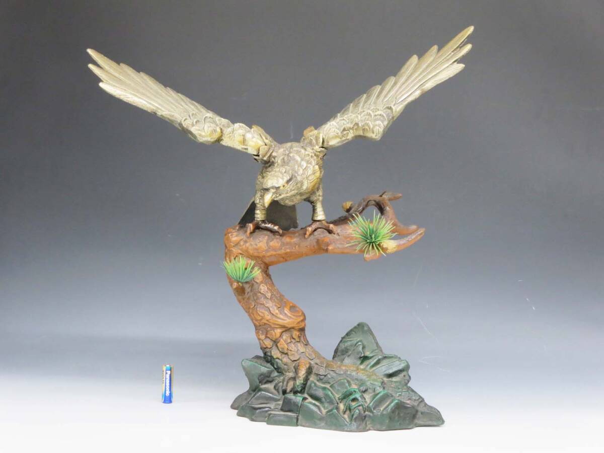 鷲 鷹 ワシ タカ 置物 金属彫刻 高さ約67cm 【送料込】 Yahoo!オークション - (NS) 鷹の置物 鷲 鳶 ワシ タカ トンビ