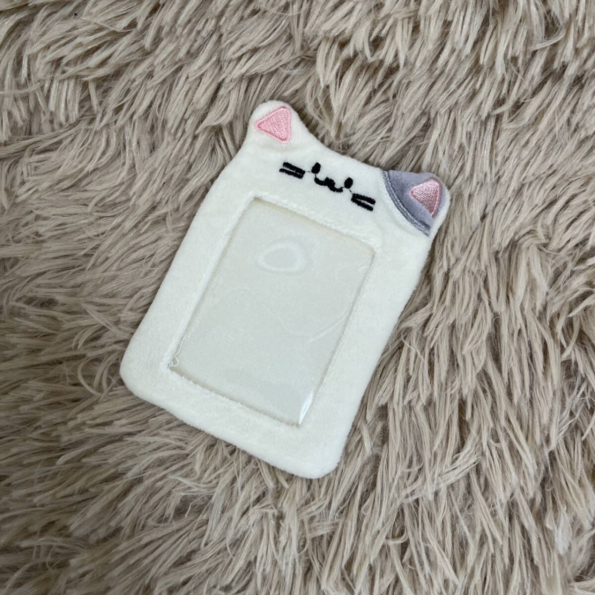  animal trading card case holder ... key holder pass case lovely soft toy cat ..MMN0035