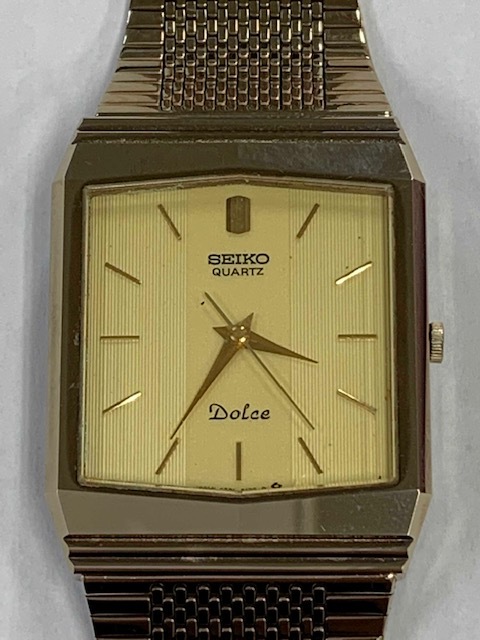 メンズ 腕時計 SEIKO セイコー Dolce ドルチェ クォーツ ゴールド 9521- 5170 JAPAN USED