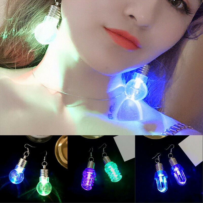 【3タイプ】レインボーに光るＬＥＤピアス 電球ソーダ バルブ LEDライト ピアス アクセサリー ♯1 ハウス形電球_画像6