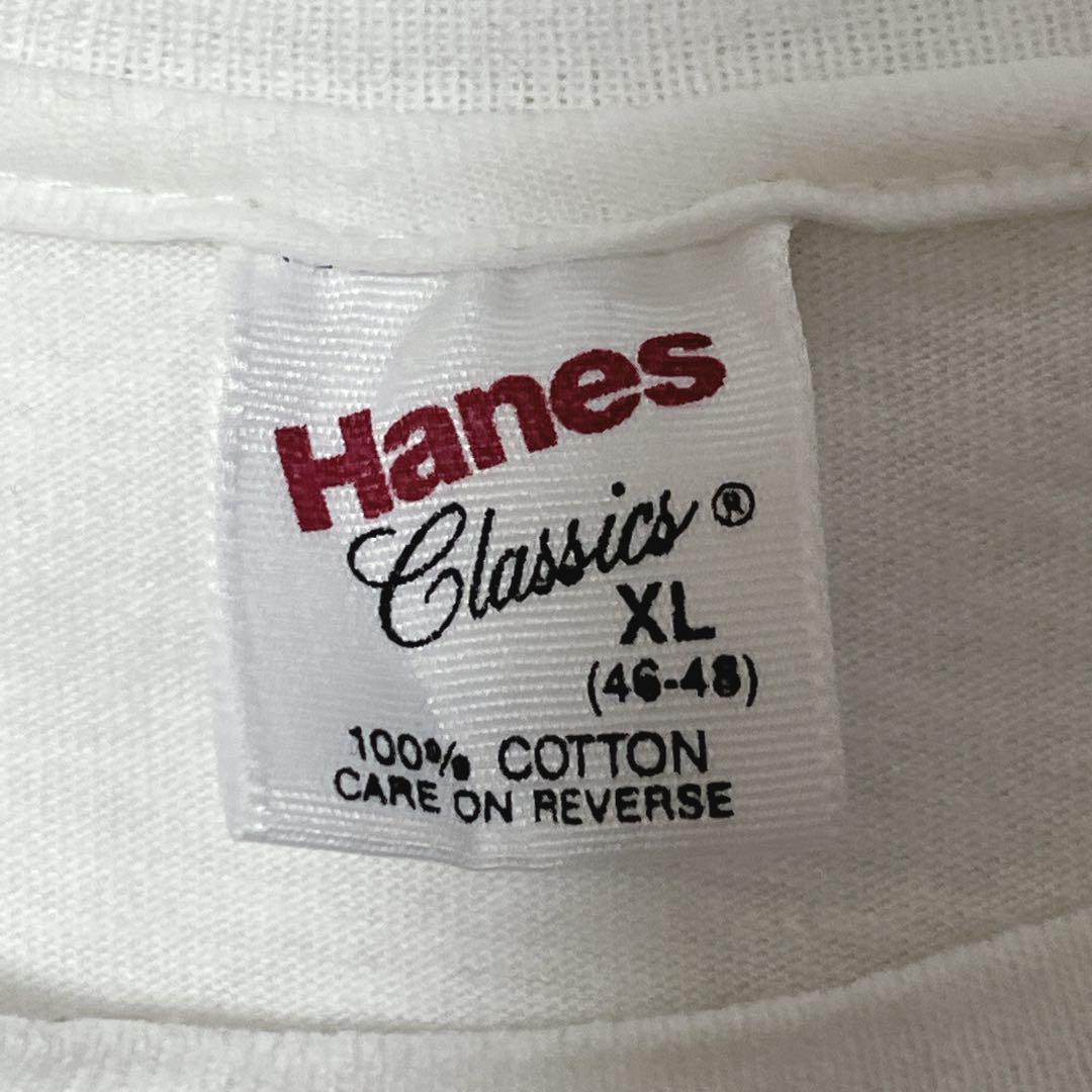 90's Hanes ヘインズ USA製 アメリカ製 ビンテージTシャツ 白 XL 90's Hanes ヘインズ USA製 アメリカ製 ビンテージTシャツ 白 XL