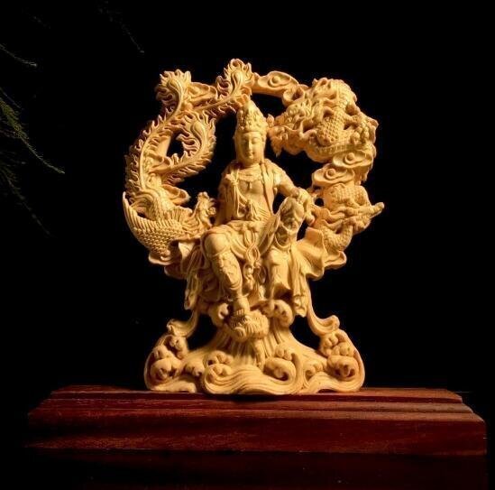  new arrival *. sound bodhisattva tree carving .. thing small . sculpture dragon ...- free . sound Buddhist image ornament 