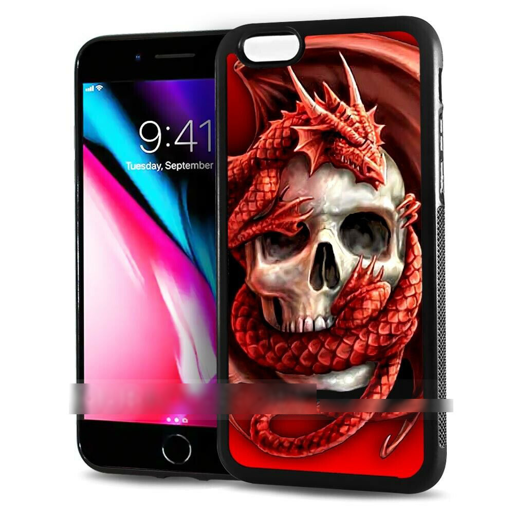 iPhone XR アイフォン テンアール スカル 骸骨 ドクロ ドラゴン 竜 スマホケース アートケース スマートフォン カバー