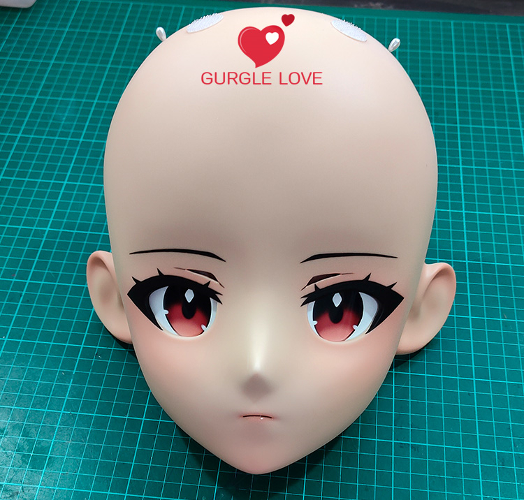 さかまた ハーフマスク カツラ/眼球付き ヘッドロリータ人形 さかまた ハーフマスク カツラ/眼球付き ヘッドロリータ人形