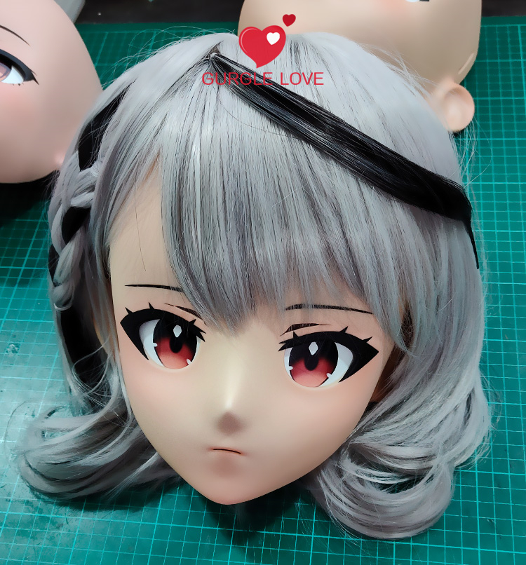 さかまた ハーフマスク カツラ/眼球付き ヘッドロリータ人形 さかまた ハーフマスク カツラ/眼球付き ヘッドロリータ人形