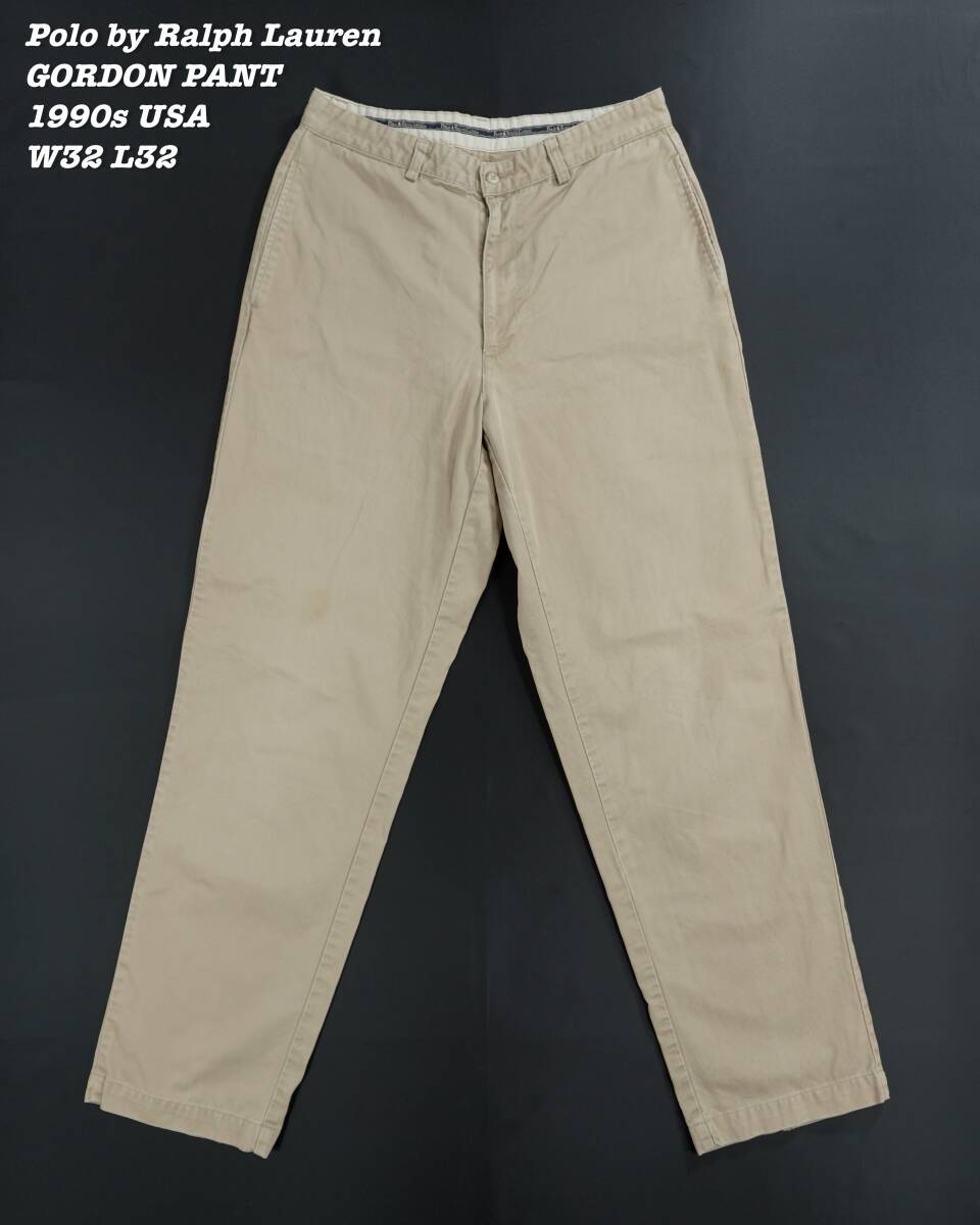 Polo by Ralph Lauren GORDON PANT W32 L32 RL24014 1990s ポロ Polo by Ralph Lauren GORDON PANT W32 L32 RL24014 1990s ポロ