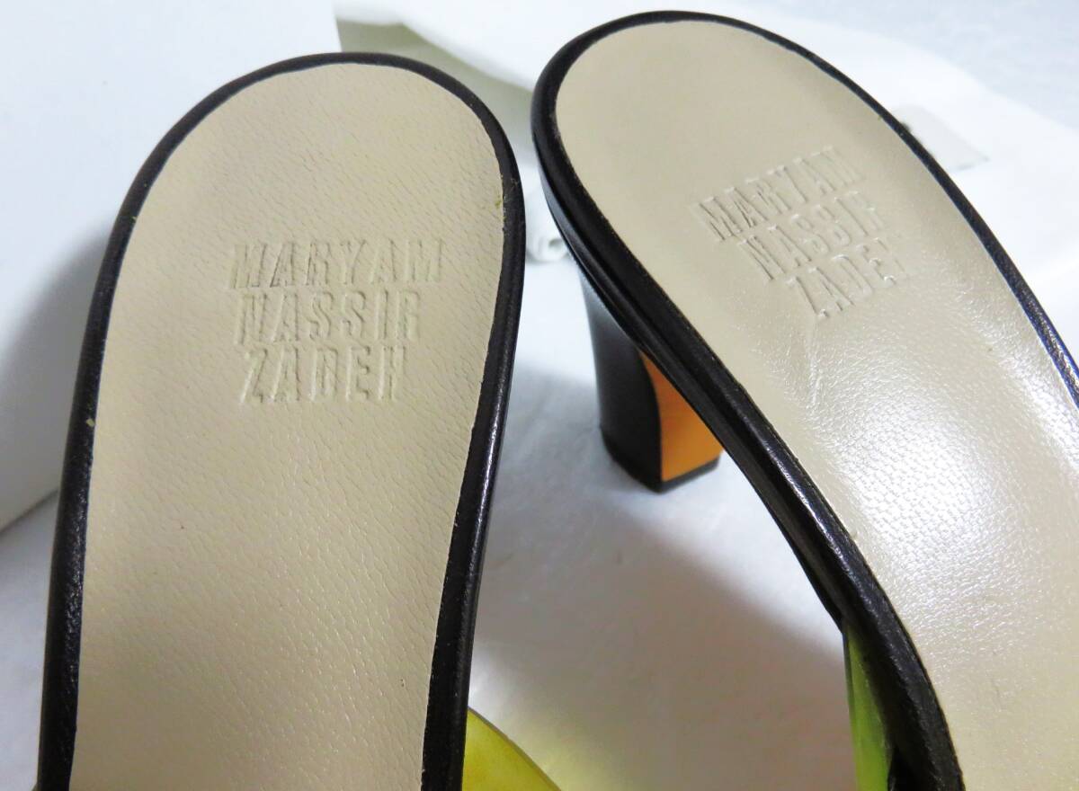 定価7.4万 新品 MARYAM NASSIR ZADEH PALOMA SLIDE 35 イエロー クリア PVC イタリア製 マリアム ナッシアー ザデー ヒール サンダル