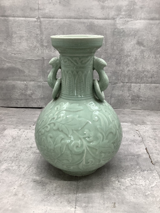 Yahoo!オークション - O3a 中国美術 花瓶 花器 壺 中国龍泉窯 双 Yahoo!オークション - O3a 中国美術 花瓶 花器 壺 中国龍泉窯 双
