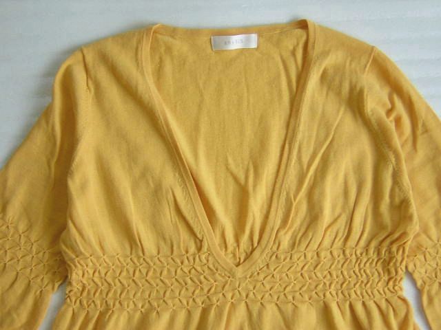  tag none * unused *enisisanysis|V neck knitted tunic | orange M2/9 number 