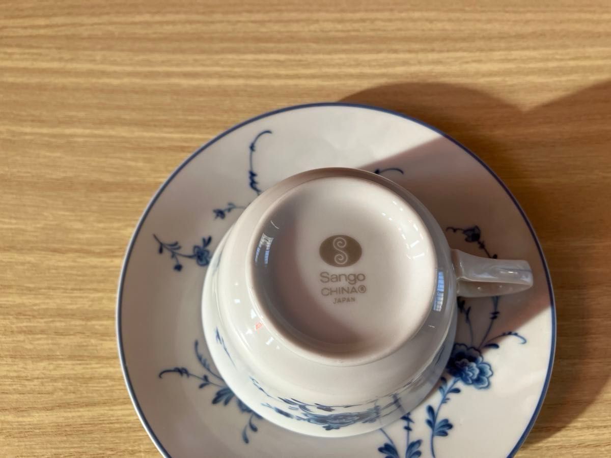 昭和レトロ】新品 Sango china Japan ペア カップ&ソーサー 昭和レトロ】新品 Sango china Japan ペア カップ&ソーサー