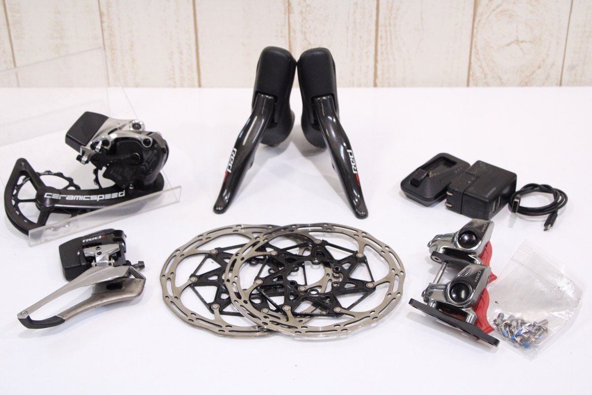 ★SRAM スラム RED e-TAP 2x11s 電動ワイヤレス 油圧ディスクブレーキ グループセット ビッグプーリー換装
