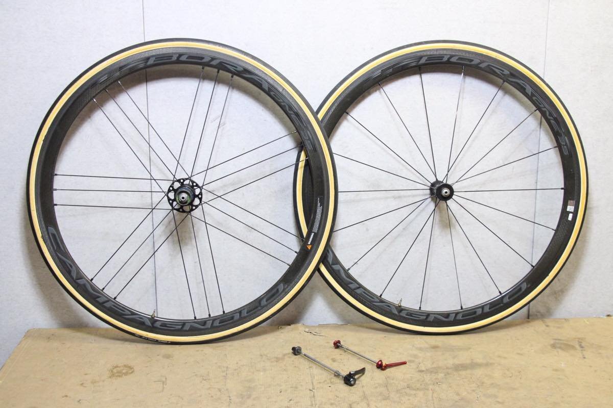 値下げ!○Campagnolo カンパニョーロ BORA ONE 35 ナロー シマノフリー 11s対応 チューブラー ダークラベル カーボンホイールセット