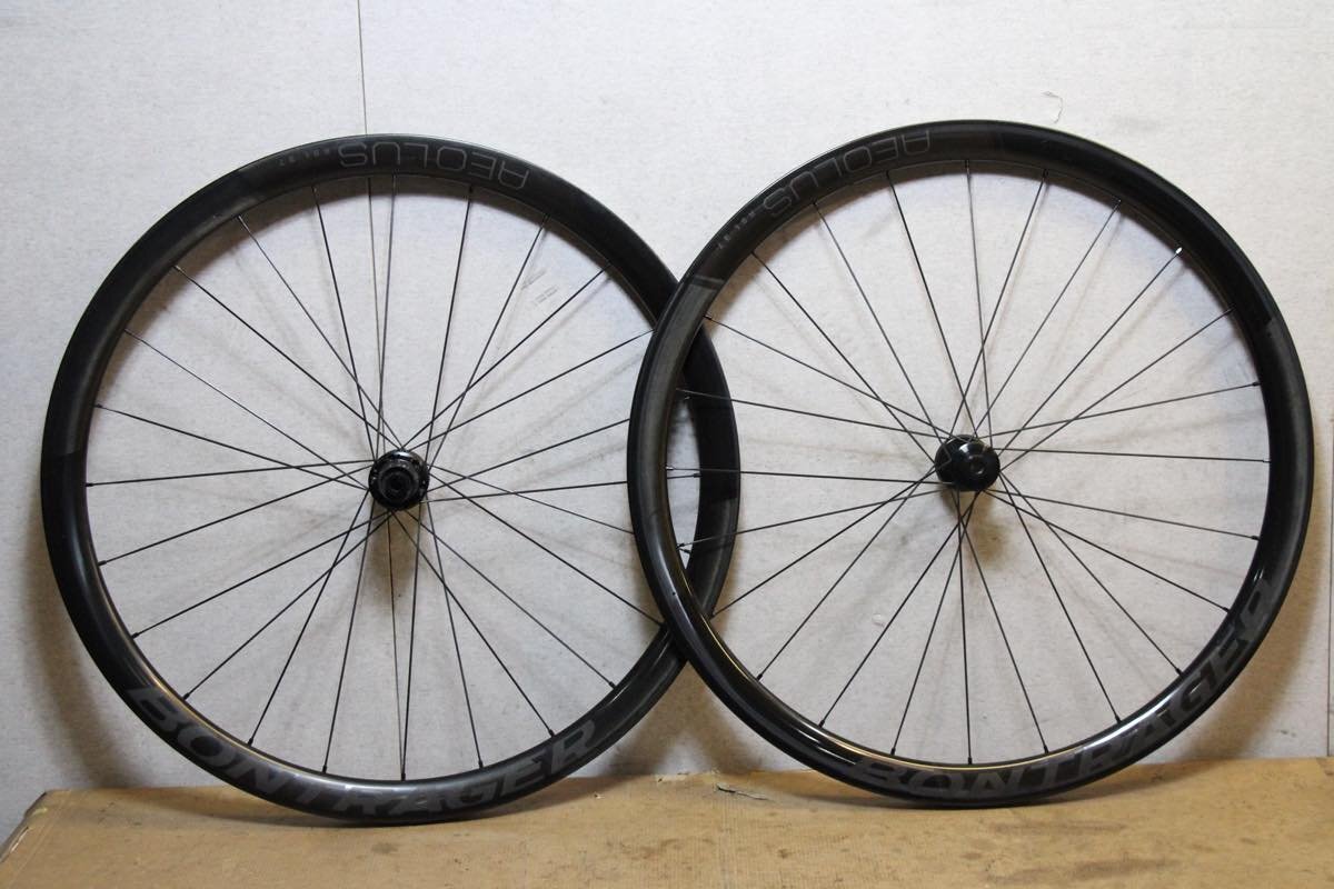 値下げ! ○BONTRAGER ボントレガー AEOLUS RSL 37 DISC シマノフリー 11s対応 クリンチャー チューブレス カーボンホイールセット