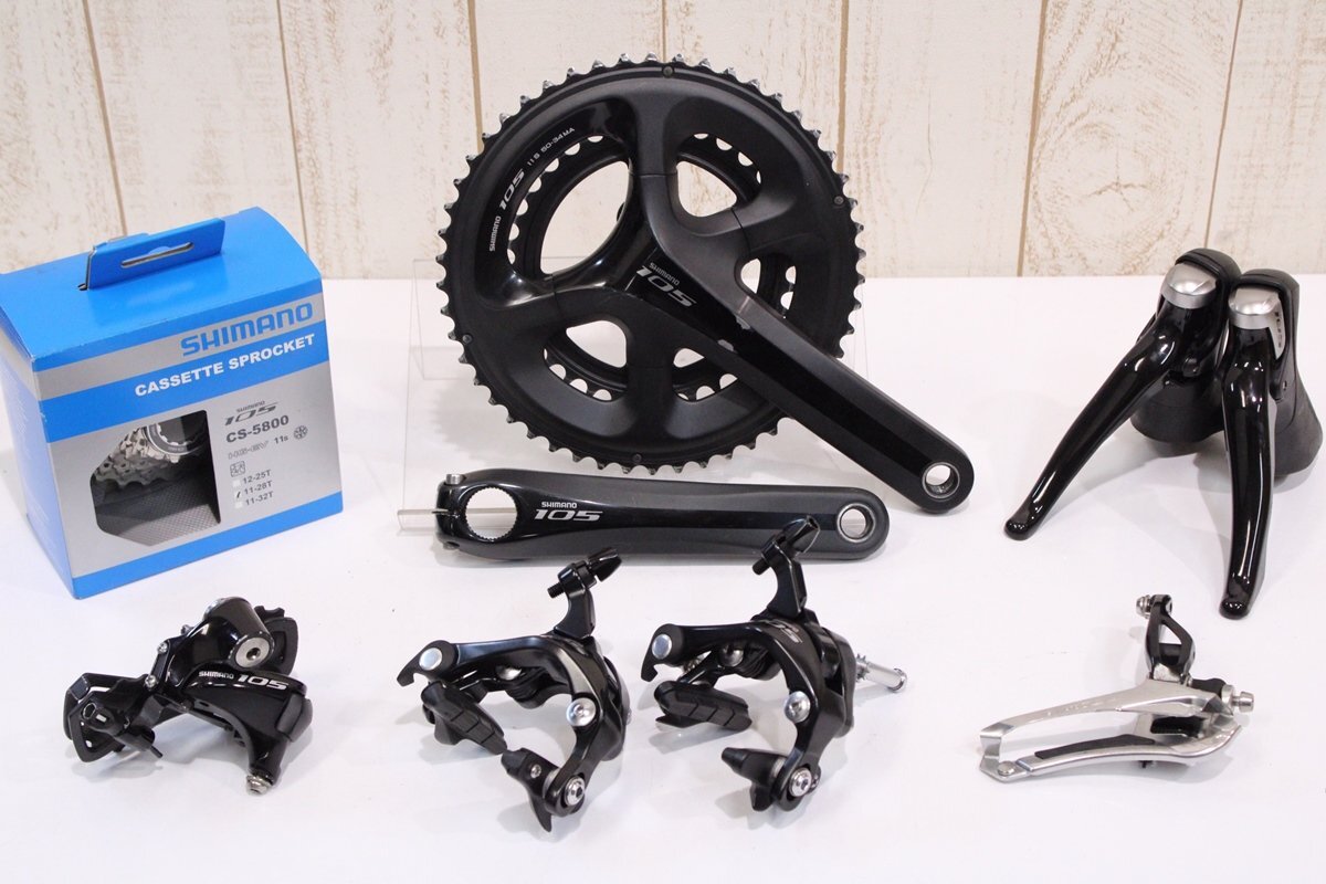 ★SHIMANO シマノ R5800シリーズ 105 2x11s リムブレーキ グループセット 170mm 50/34T CSのみ極上品