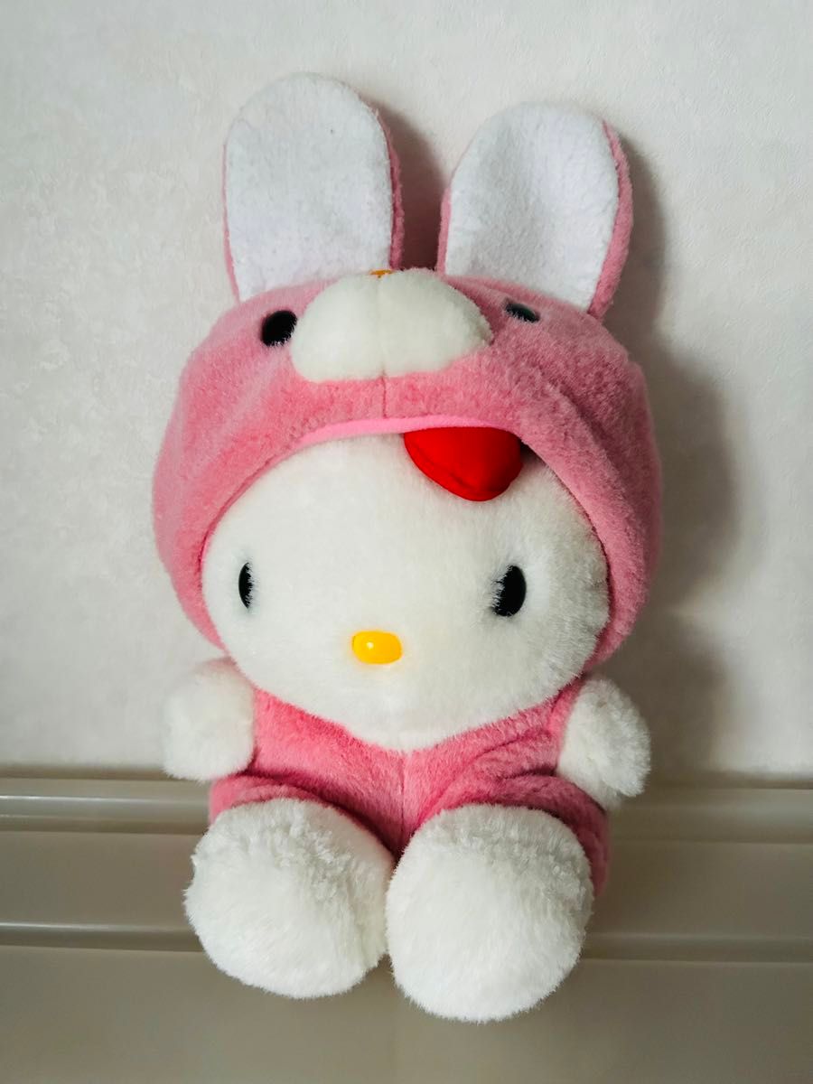 サンリオ キティちゃん ウサギかぶりもの ぬげます 高さ25cm サンリオ キティちゃん ウサギかぶりもの ぬげます 高さ25cm