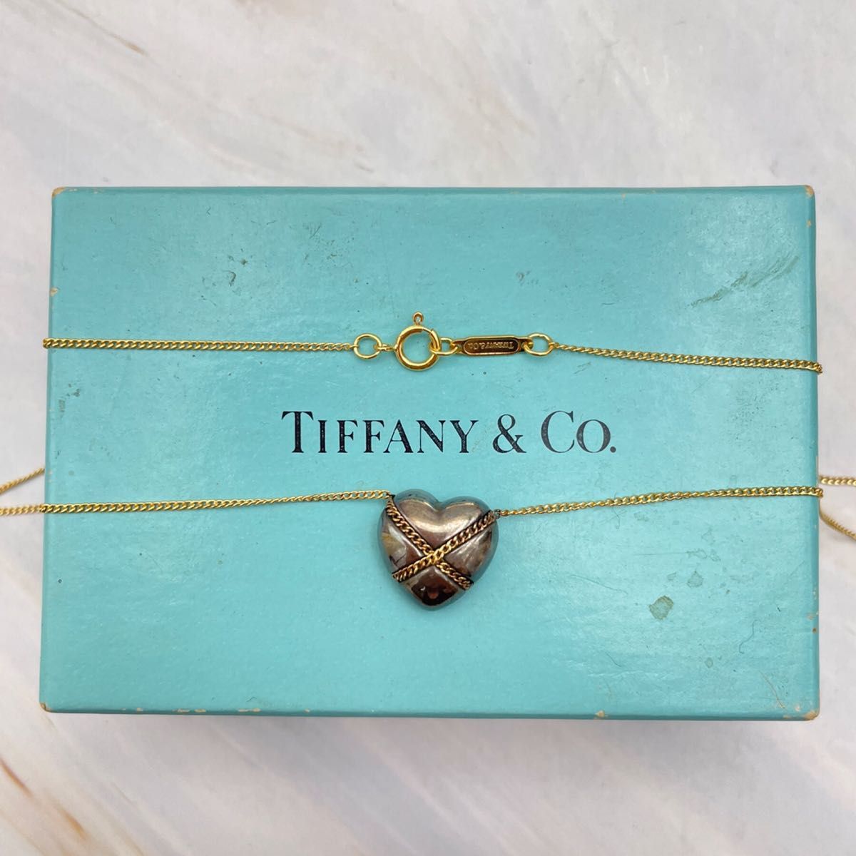 ティファニー TIFFANY & CO ハート クロス ネックレス 750YG ティファニー TIFFANY & CO ハート クロス ネックレス 750YG