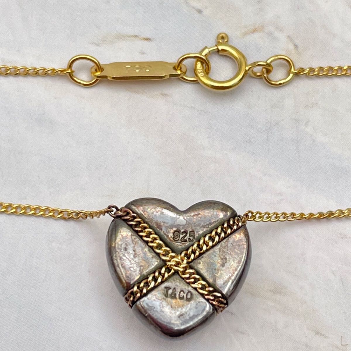 ティファニー TIFFANY & CO ハート クロス ネックレス 750YG ティファニー TIFFANY & CO ハート クロス ネックレス 750YG