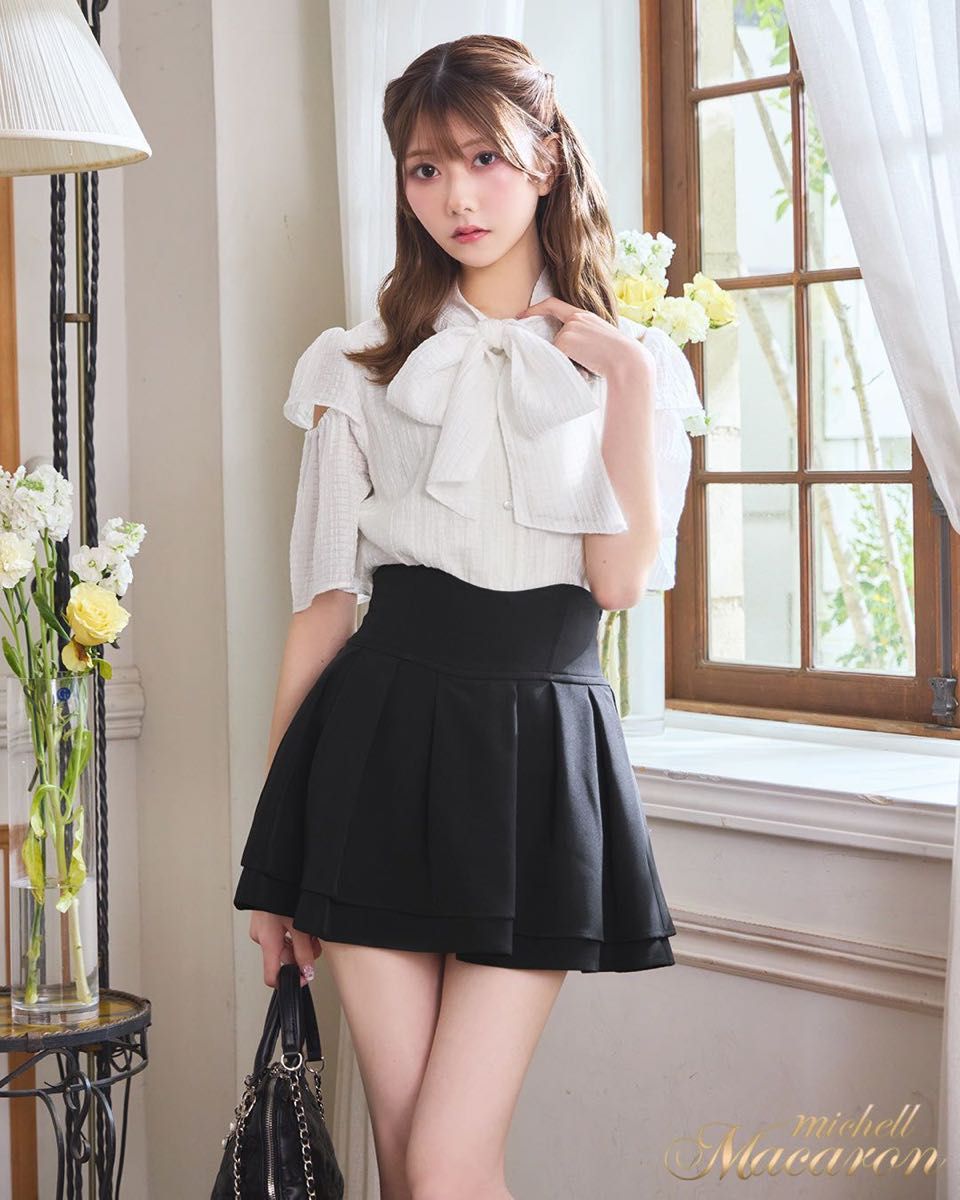 ミシェルマカロン 美脚になれるスカート ブラック XSサイズ ミシェルマカロン 美脚になれるスカート ブラック XSサイズ
