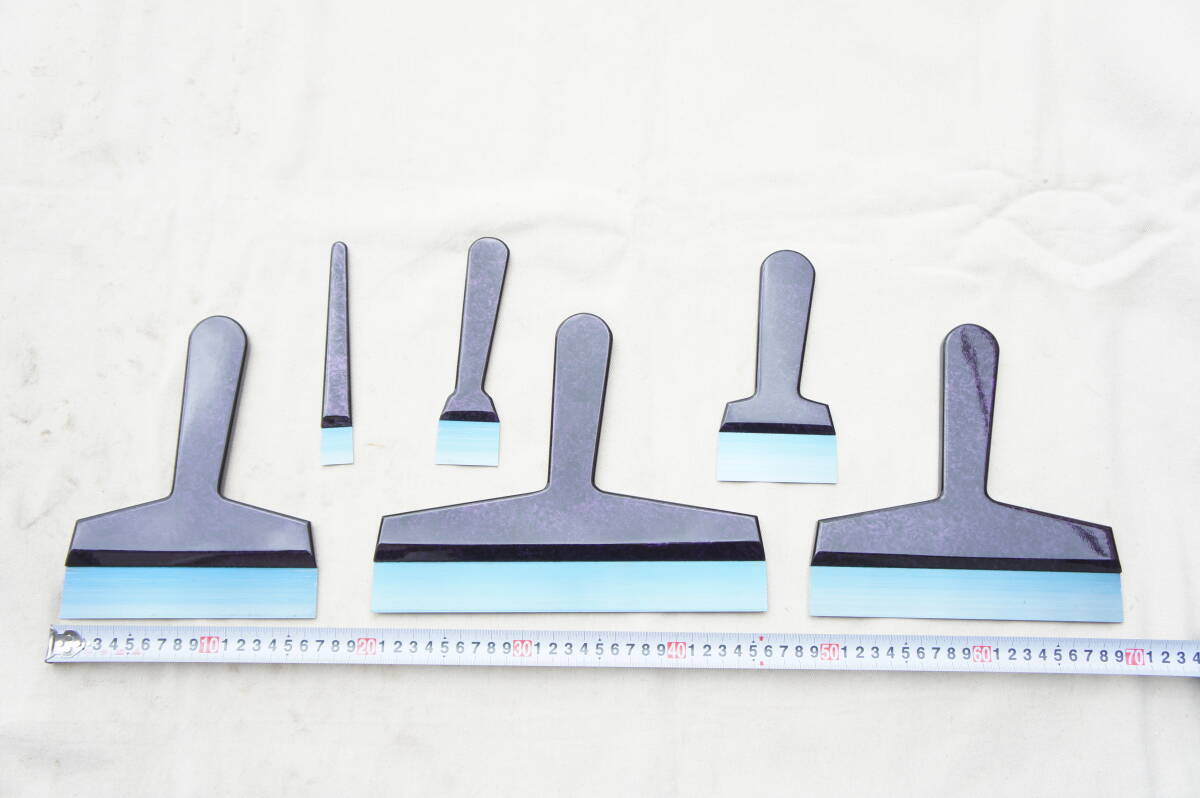 ハンドメイド　手作り　パテベラ　6枚セット　鋼　0.3㎜　ウレタン ラップ　ディープパープル塗装　送料込み