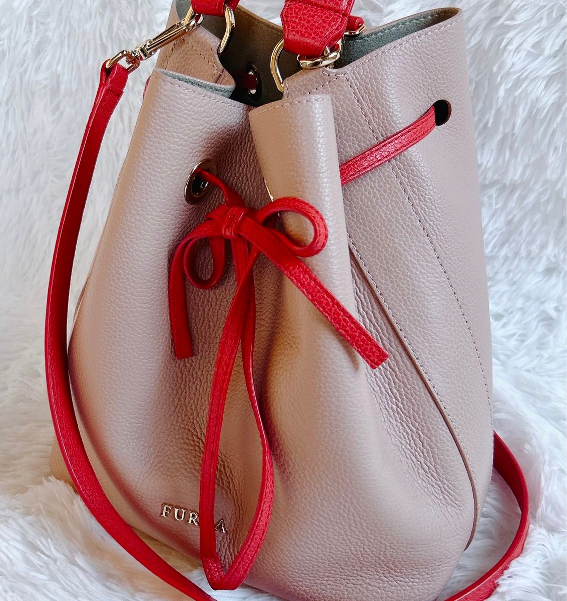 極美品 フルラ FURLA ショルダーバッグ コスタンザ 2way レザー