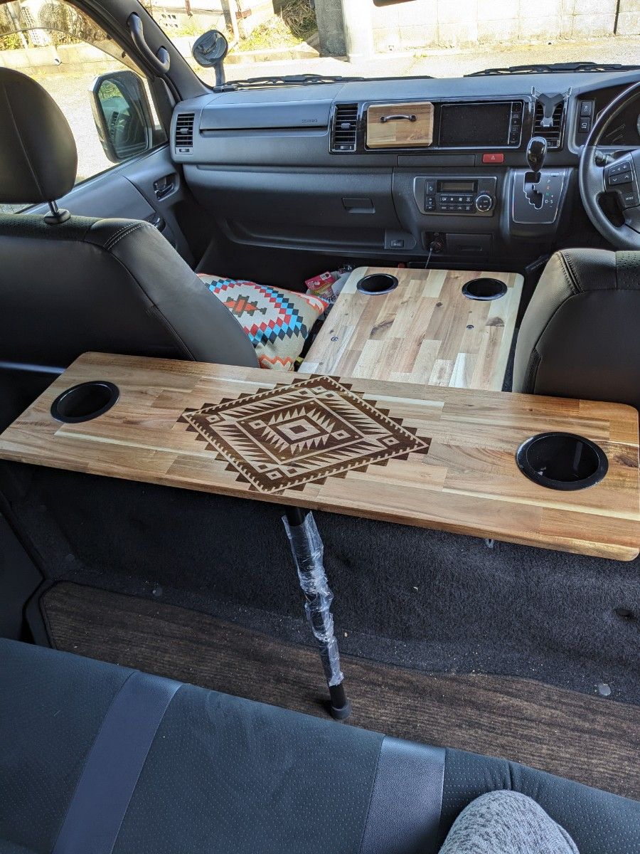ハイエース セカンドシートテーブル オルテガ柄 ネイティブ柄 車 ハイエース セカンドシートテーブル オルテガ柄 ネイティブ柄 車