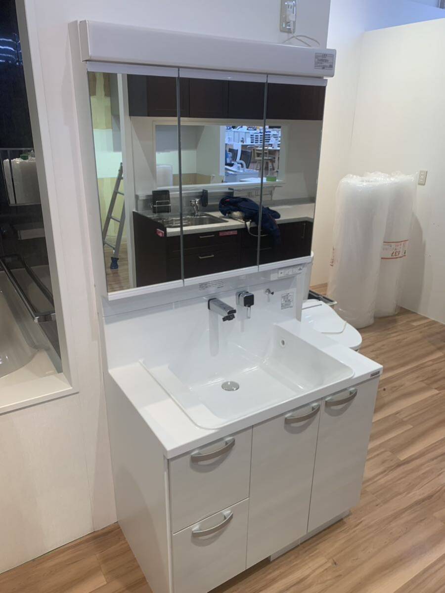 No.600733 ハウステック COCOSH 洗面化粧台 W900 住宅展示場・モデルルーム回収品 福岡県大川市より