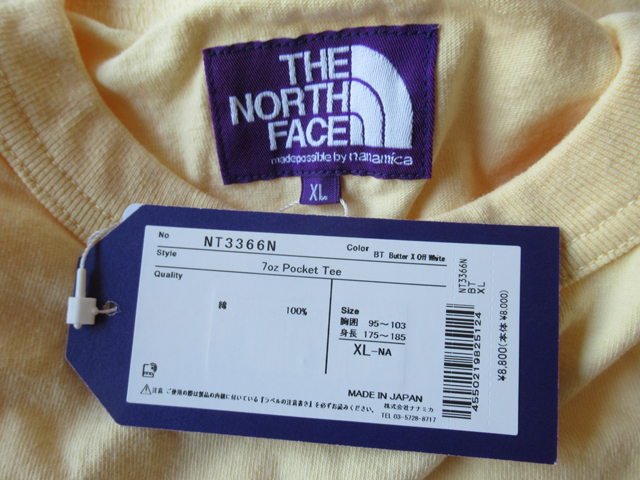 本当に信頼出来る店 2024SS THE サイズXL Tee Pocket 7oz LABEL PURPLE FACE NORTH 半袖Tシャツ
