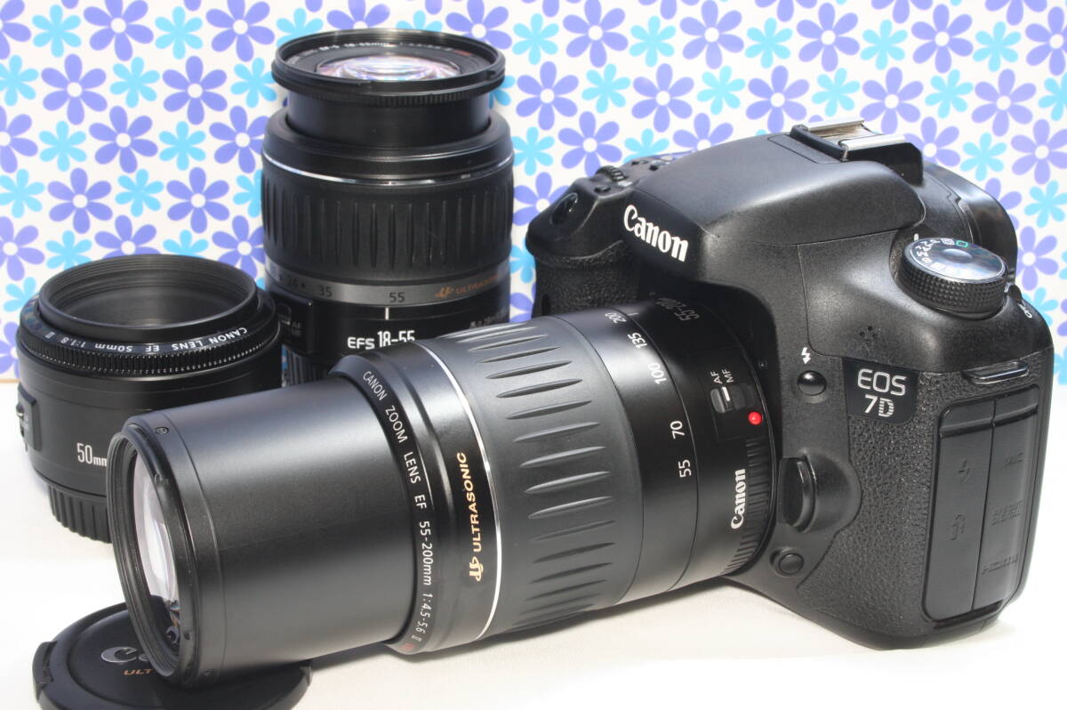 極上美品 キャノン Canon EOS 7D トリプルレンズセット 超高画質 極上美品 キャノン Canon EOS 7D トリプルレンズセット 超高画質