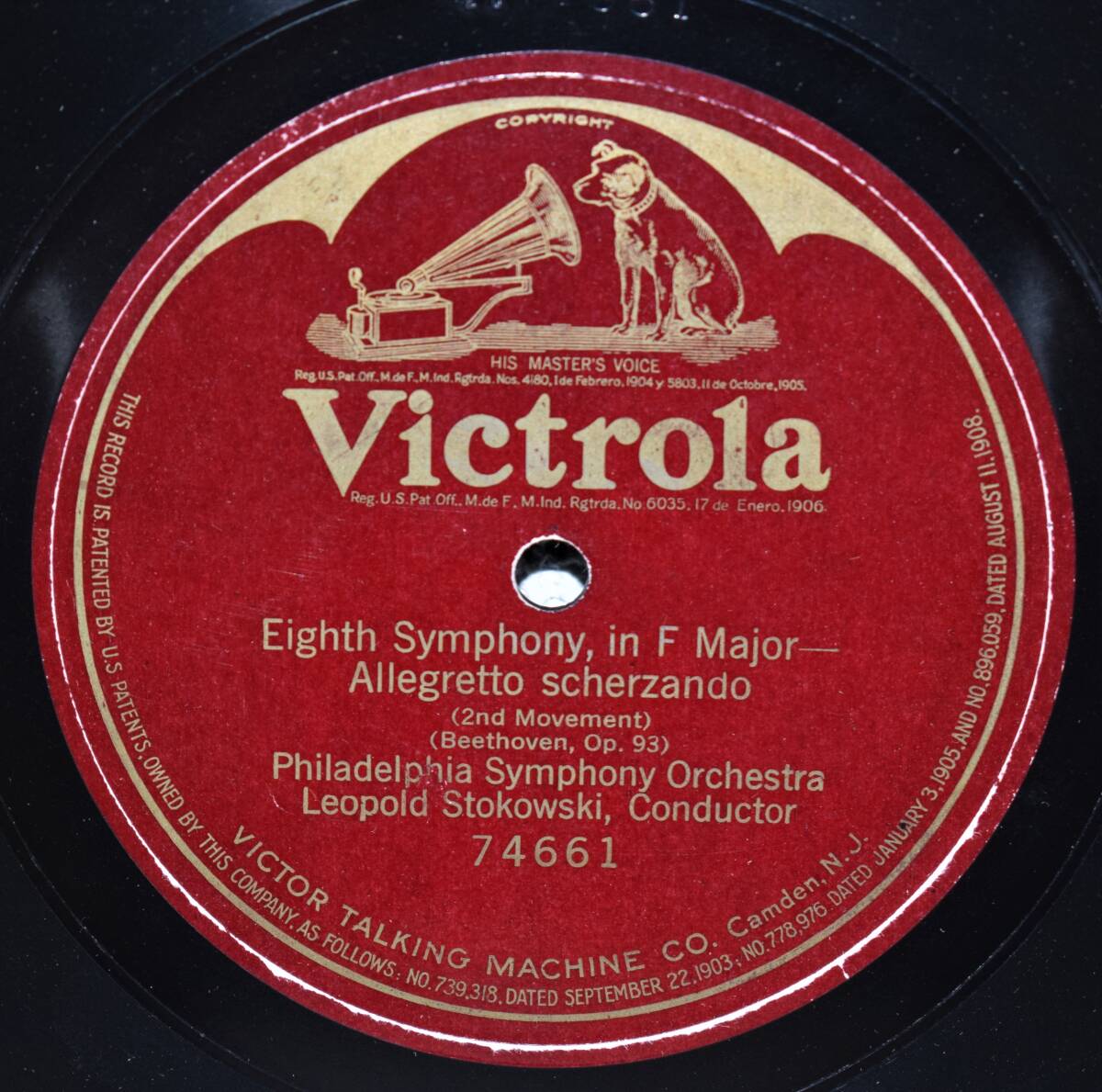  rice Victrola 74661 beige to-ven: symphony no. 8 number he length style Op.93 no. 2 comfort chapter Allegretto scherzando L* -stroke kof ski finger .12.SP one side record 