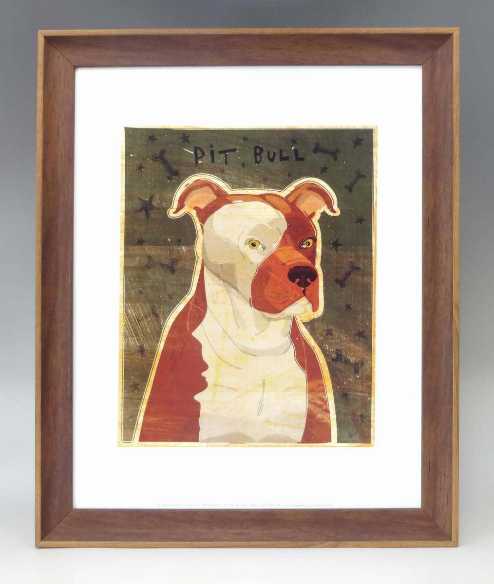 ヤフオク 新品 額付アートポスター 犬の絵 Pit Bull ピッ ヤフオク 新品 額付アートポスター 犬の絵 Pit Bull ピッ