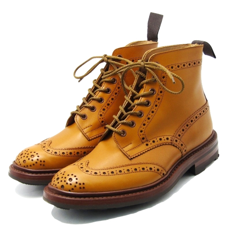 未使用 Tricker's トリッカーズ UK6.5 カントリーブーツ M2508/29 MALTON ブローグブーツ モールトン エイコンアンティーク 10007284