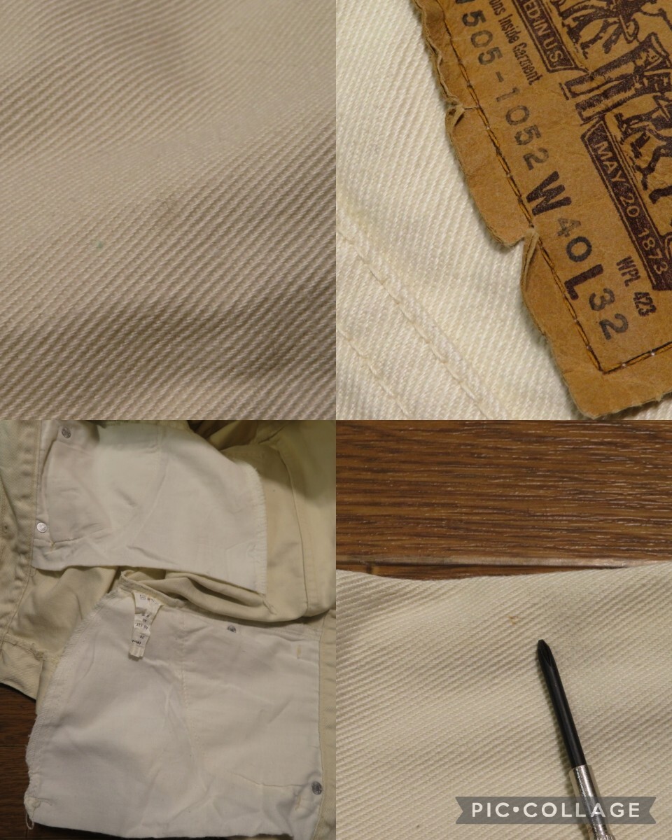 80 period (Care inscription entering paper patch )*W40( approximately 101cm)[Levis/ Levi's ] Vintage /1980\'s/ made in Japan /1505-1052/505/ zipper fly / cotton 100%/J22*