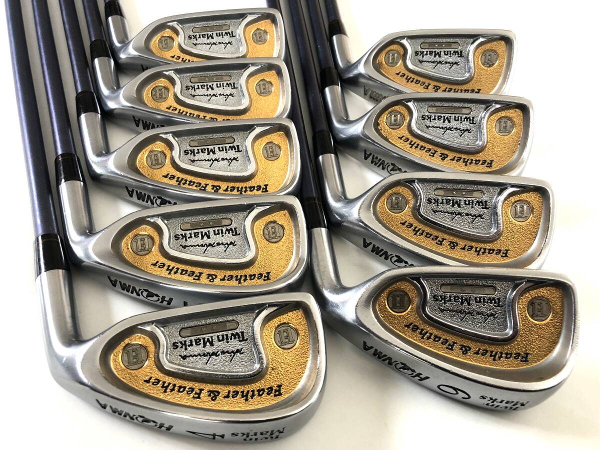 本間 ホンマ HONMA ツインマークス TWINMARKS F＆F フェザー＆フェザー 4-SW 9本 Rフレックス ★★ 2星 2スター