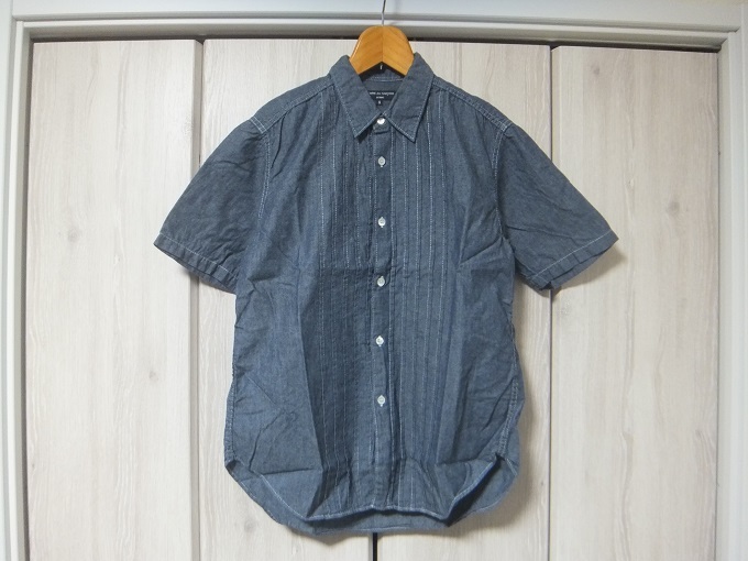 COMME des GARCONS HOMME short sleeves shirt S indigo blue * Comme des Garcons Homme made in Japan AD2008