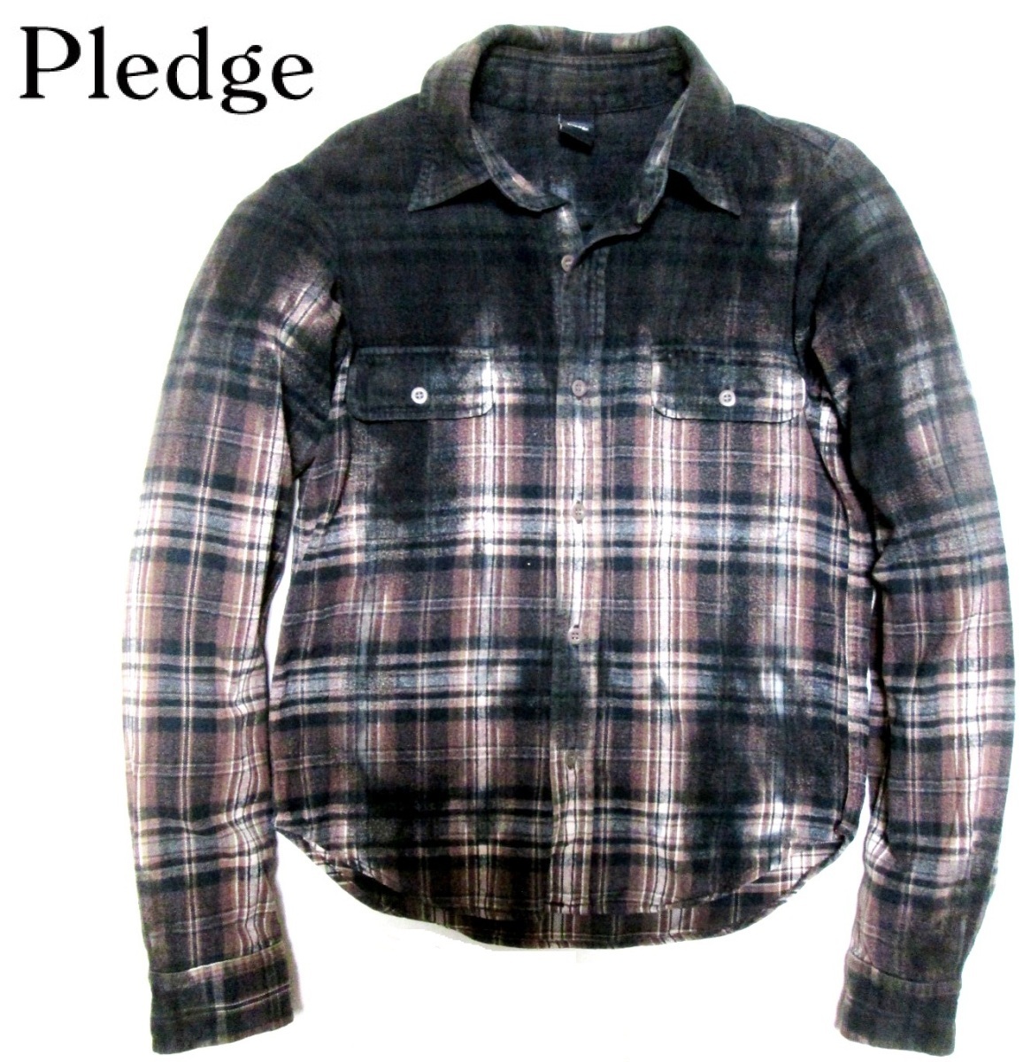  немедленно полная распродажа 07 season pledge Pledge градация обработка фланель рубашка 