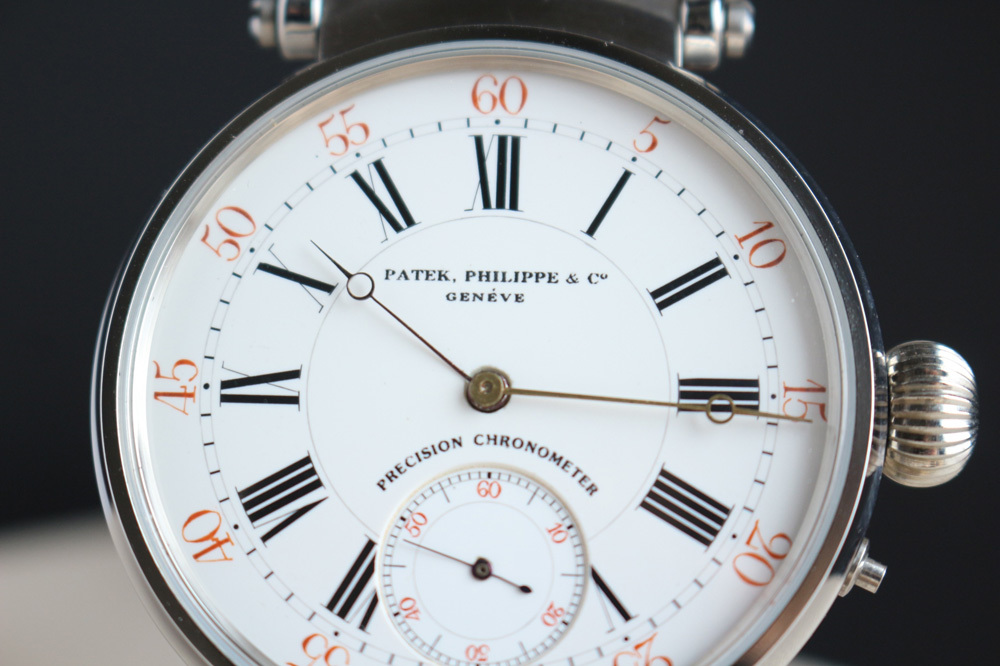下取＆値引き交渉あり 1888年 パテックフィリップ懐中時計ムーブメント使用カスタム腕時計 白文字盤 フルエングレービング アンティーク_画像3