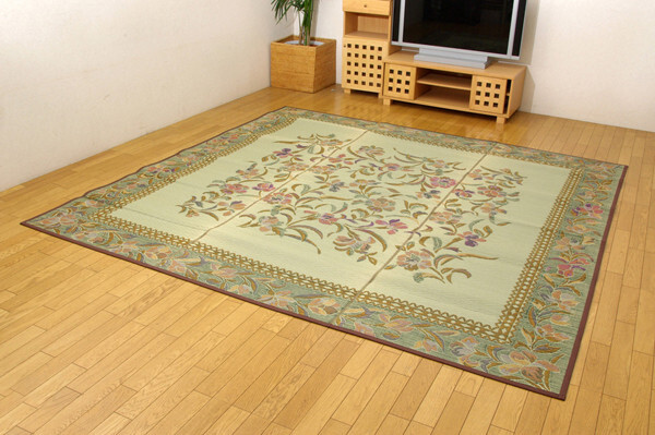 い草花ござ DXエクセレント 約261×352cm 裏 不織布 い草花ござ DXエクセレント 約261×352cm 裏 不織布