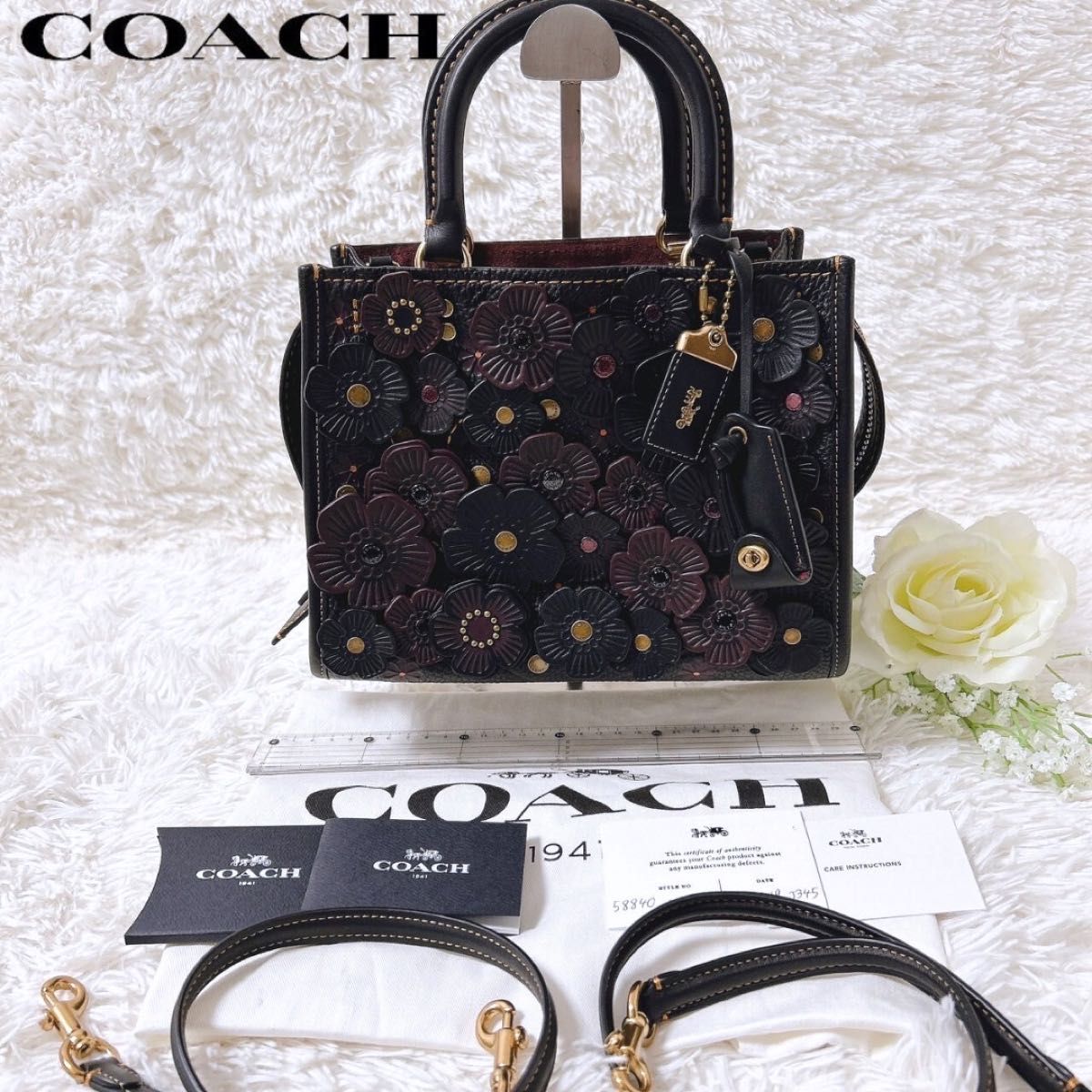 即日発送 極美品 COACH コーチ ローグ25 ウィズ ティーローズ 即日発送 極美品 COACH コーチ ローグ25 ウィズ ティーローズ