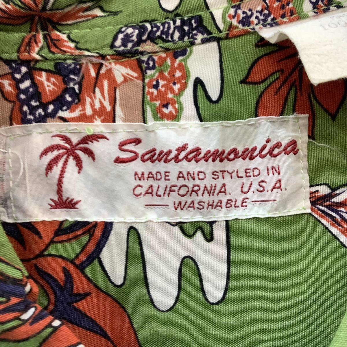SANTAMONICA 50s~60s サンタモニカ アロハシャツ 総柄開襟 SANTAMONICA 50s~60s サンタモニカ アロハシャツ 総柄開襟