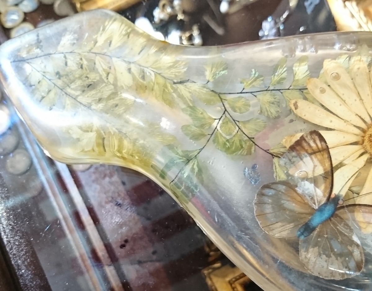 50s vintage 花 透明 プラスチック