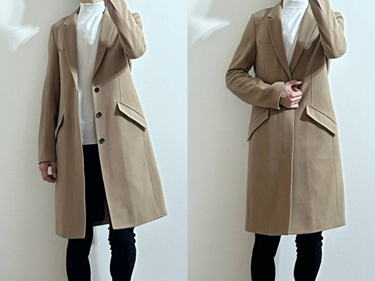junhashimoto CASHMERE SEMI DOUBLE CHESTER 5 キャメル ジュン junhashimoto CASHMERE SEMI DOUBLE CHESTER 5 キャメル ジュン
