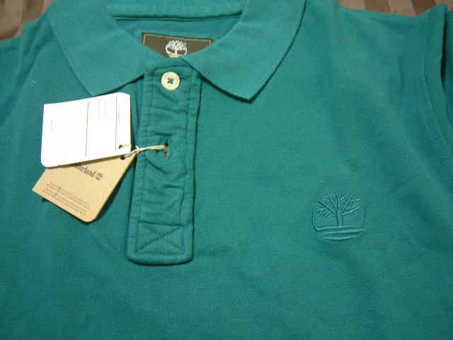  не использовался с биркой [Timberland темно-зеленый. стандартный рубашка-поло с коротким рукавом ] Timberland * размер XL* уличный * earth keeper z* темно-зеленый 