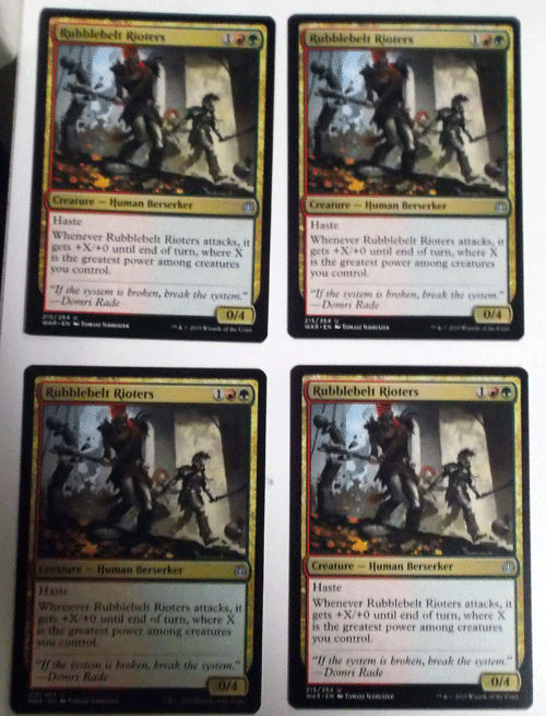 ヤフオク Mtg英語 4枚セット Rubblebelt Rioters 瓦礫帯 ヤフオク Mtg英語 4枚セット Rubblebelt Rioters 瓦礫帯