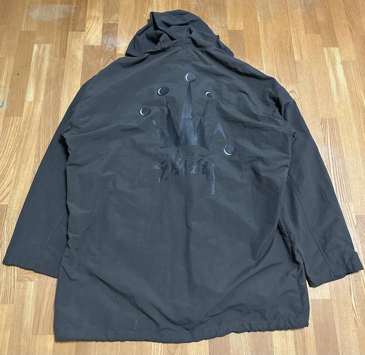 80s Vintage 黒タグ old stussy クラウン ナイロンパーカー 80s Vintage 黒タグ old stussy クラウン ナイロンパーカー