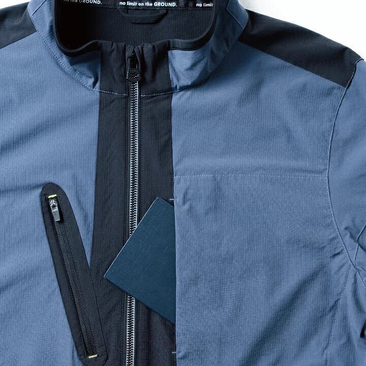 新品 ブラック Mサイズ 2024 SS 新商品 G.GROUND ブルゾン 0328-00 0328-10 ナイロン 冷感 ストレッチ 軽量 吸汗速乾 消臭 反射_画像3