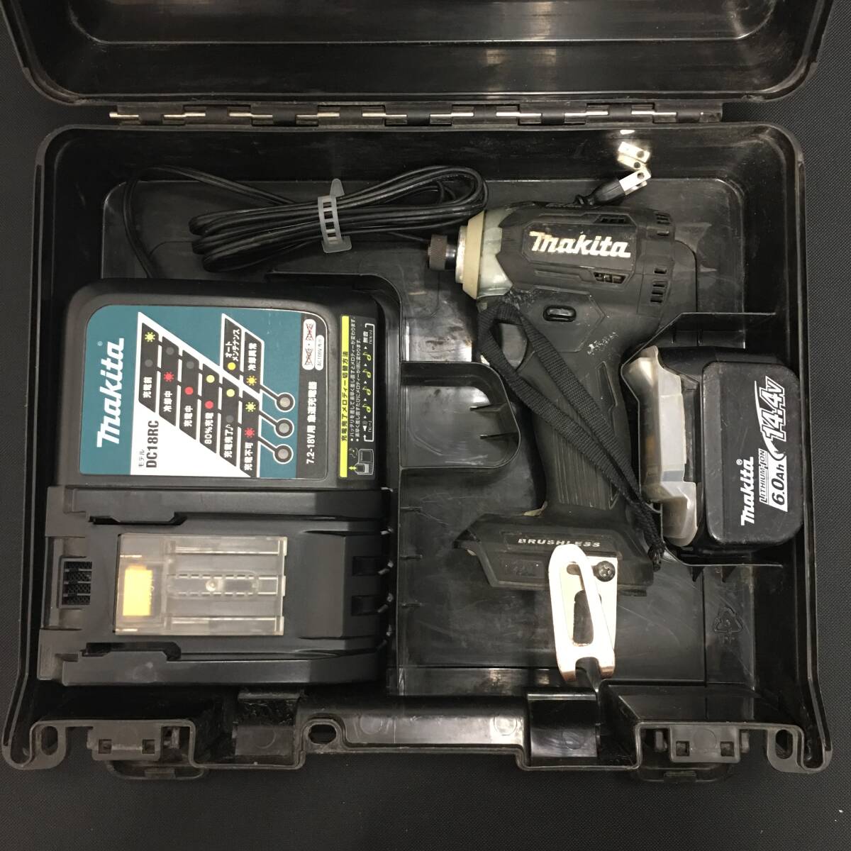 makita TD160DRGXB 充電式インパクトドライバ 14.4V 6.0Ah バッテリー1個、取説欠品 マキタ