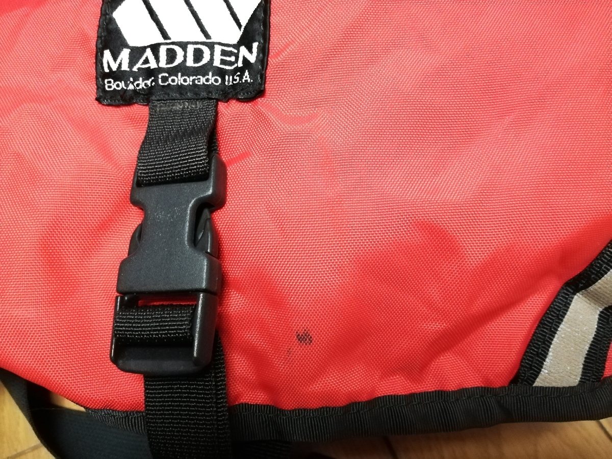 USA made MADDEN messenger bag meten red series 