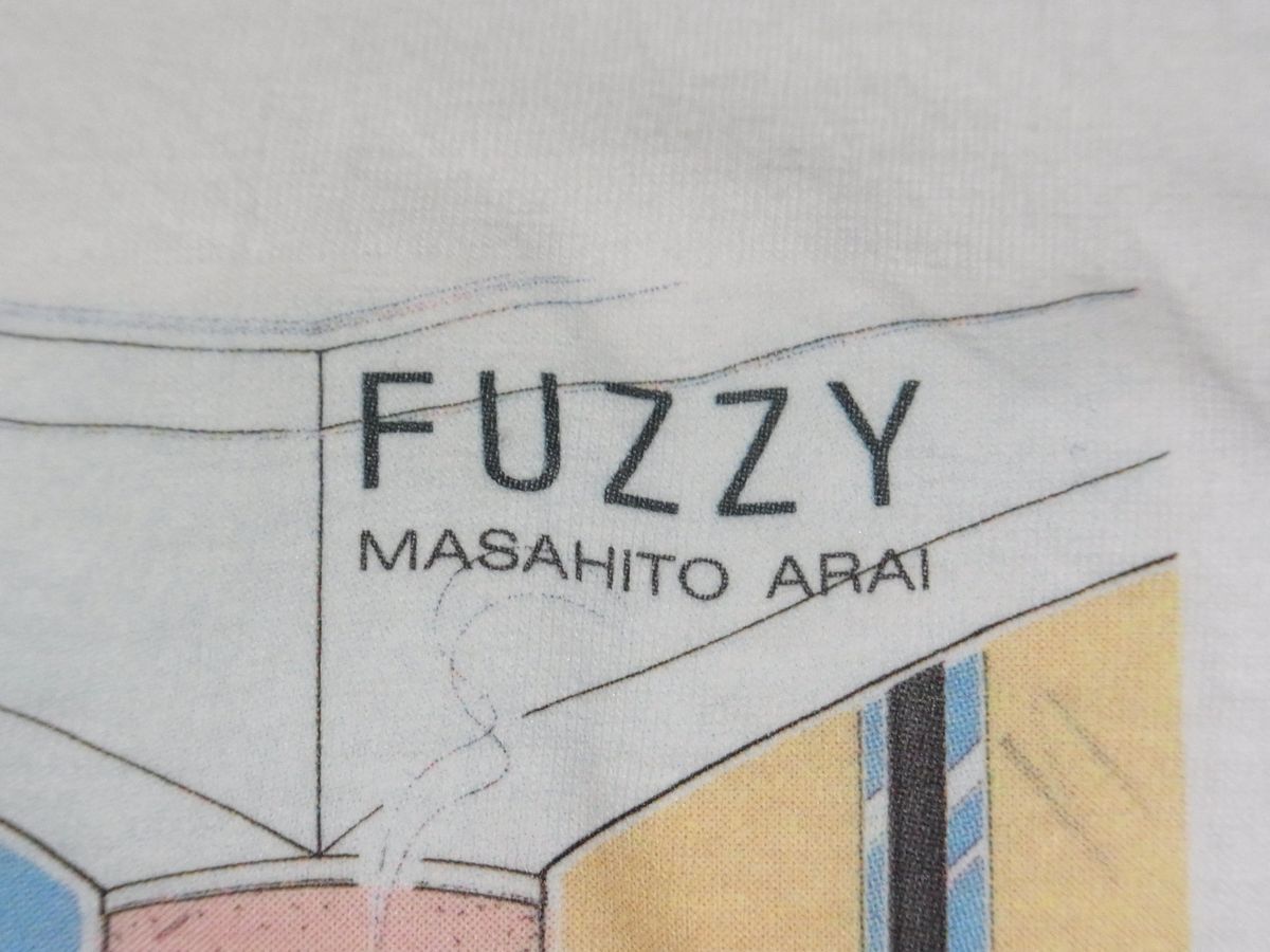 ★美品・未着用★ 新井正人 『FUZZY』 Tシャツ 白 ★古着 当時物 80年代 シティポップ センチメンタル・シティ・ロマンス オメガトライブ_画像4